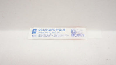 Medline SYRSI193292 Insulin Safety Syringe 0.5ml, 29G x 0.5inch